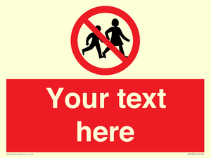 Custom No Children Sign